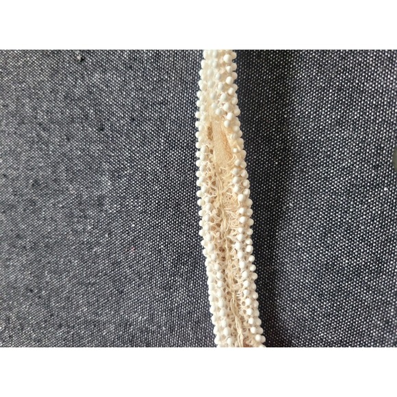 Vintage 50s 60s Corde Lumured‎ Bead White Ivory Kisslock Handbag Purse - Picture 5 of 12